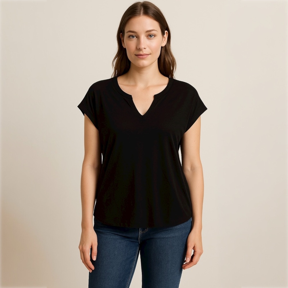Gap Women’s Black Cap Sleeve Top | Size Small